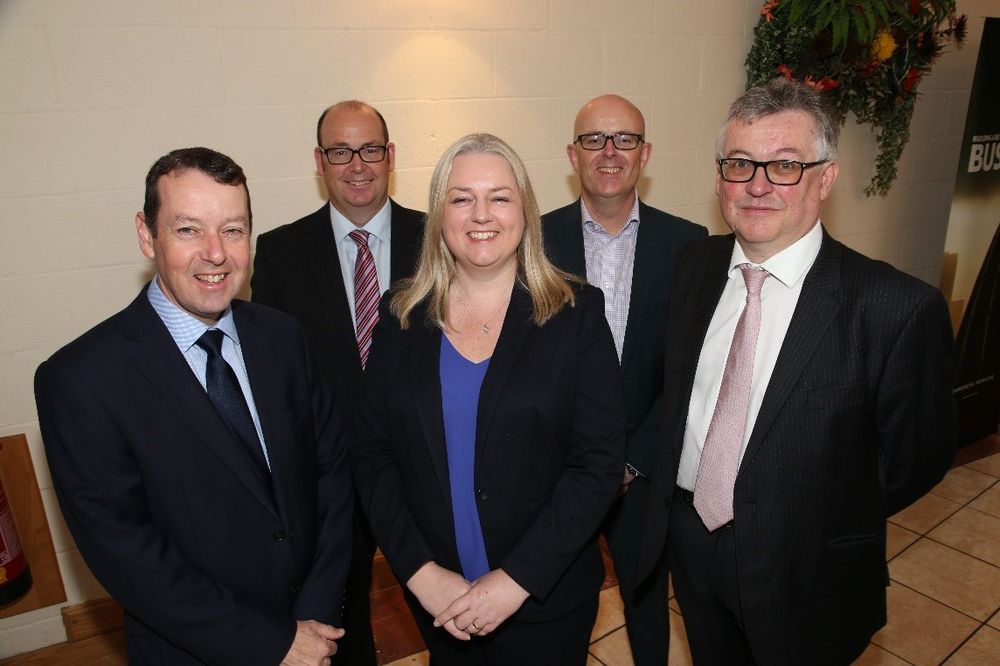 Front: Andrew Moss (DSG), Allison Hodgkinson (Resourcery Group), Rhys Herbert (Lloyds Bank)  Back: Alistair Pike (Lloyds Bank), Anton Stirrett (Bermans Solicitors)